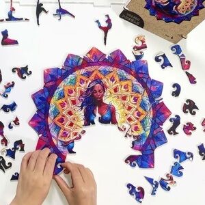 Mandela meditating girl jigsaw puzzle